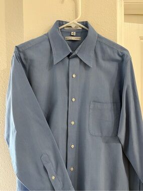 Geoffrey Beene Men’s Sky Blue Long-Sleeve Dress Shirt
